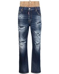 DSquared² - Twin Pack Jeans im Layering-Look - Lyst
