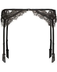 Kiki de Montparnasse - Lace-Trim Silk-Blend Garter Belt - Lyst