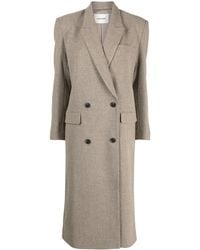 Low Classic - Double-Breasted Wool Coat - Lyst