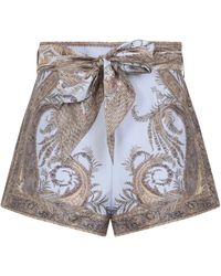 Zimmermann - Silk And Cotton Printed Shorts - Lyst
