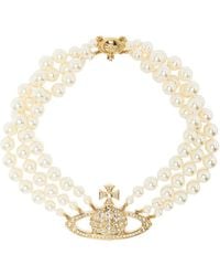 Vivienne Westwood - Bas Relief Three-Row Choker Necklace - Lyst