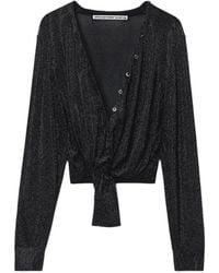 Alexander Wang - Cárdigan Con Cuello En V Y Cristales - Lyst