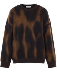 Roberto Collina - Abstract-Pattern Long-Sleeve Sweater - Lyst