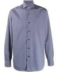 Barba Napoli - Micro-Geometric Print Shirt - Lyst