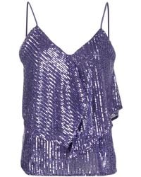 Pinko - Tosato Sequin-Embellished Ruffled Top - Lyst