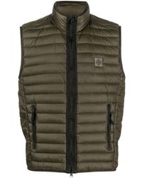 Stone Island - Compass-patch Quilted Gilet - Lyst