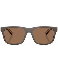 Burberry - Check-Temple Square-Frame Sunglasses - Lyst