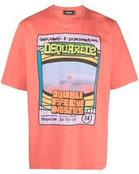 DSquared² - Graphic-Print Cotton T-Shirt - Lyst