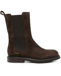 Poeve - Round-Toe Suede-Finish Chelsea Boots - Lyst