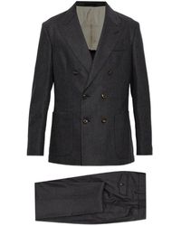 Eleventy - Double-Breasted Buttoned Suit - Lyst