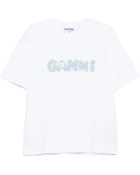 Ganni - Logo T-Shirt - Lyst