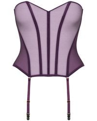 Maison Close - L'Amoureuse Mesh-Panelling Corset - Lyst