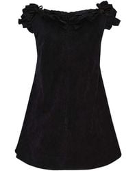 ShuShu/Tong - Ruffled Lace-Trim Mini Dress - Lyst