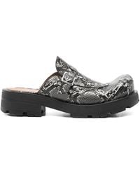 Charles Jeffrey - Snakeskin Buckle Mules - Lyst