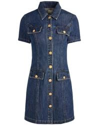 Alice + Olivia - Buttoned Flap-Pocket Dress - Lyst