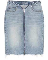 Alexander Wang - Zip Raw-Hem Skirt - Lyst