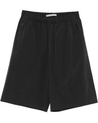 Alexander Wang - Perforated-Logo Knee-Length Shorts - Lyst