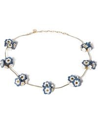 Miu Miu - Metal And Leather Necklace - Lyst