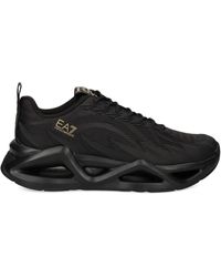 EA7 - Ea7 Logo-Detail Lace-Up Sneakers - Lyst