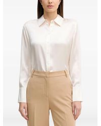 Sisley - Button-Down Satin Shirt - Lyst