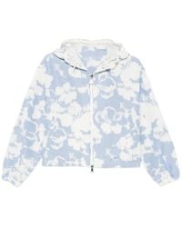 Moncler - Floral-Print Hooded Jacket - Lyst