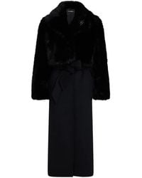 KARL LAGERFELD - Belted Faux-Fur Coat - Lyst