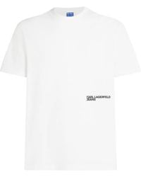 KARL LAGERFELD - Logo-Detail Short-Sleeve T-Shirt - Lyst