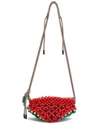 ALÉMAIS - Bead-Embellished Watermelon Mini Bag - Lyst