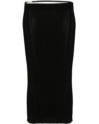 Jacquemus - Lamb Leather Midi Skirt - Lyst