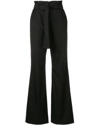 Moschino - Pantalones Con Talle Alto Con Cinturón - Lyst