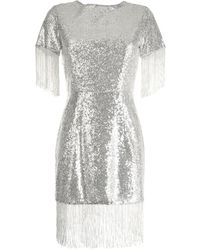 Macgraw - Robe Courte Brodée De Sequins - Lyst