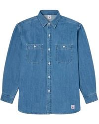 Edwin - Work Button-Up Denim Shirt - Lyst