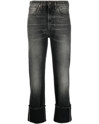 R13 - Light-wash Straight-leg Jeans - Lyst