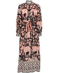 CONNOR & BLAKE - Sequin-Embellished Animal-Print Maxi Dress - Lyst