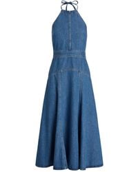 Polo Ralph Lauren - Jeanskleid Mit Neckholder - Lyst