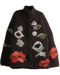 Casey Casey - Flora Floral-Intarsia Cardigan - Lyst