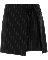 Sportmax - Embroidered Pinstripe-Pattern Mini Skirt - Lyst