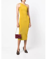 Galvan London - Abito Midi Monospalla - Lyst