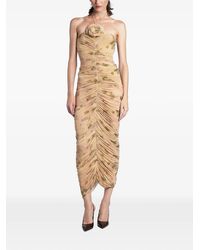 Magda Butrym - Floral-Print Ruched Midi Dress - Lyst