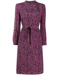 A.P.C. Floral-print A-line Dress - Paars