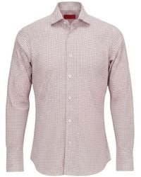 Isaia - Checked Long-Sleeve Shirt - Lyst