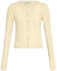 Blumarine - Cable-Knit Buttoned Knitwear - Lyst