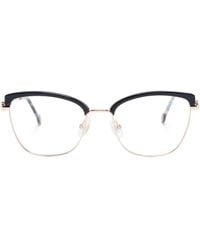 Carolina Herrera - Logo-Plaque Cat-Eye Glasses - Lyst