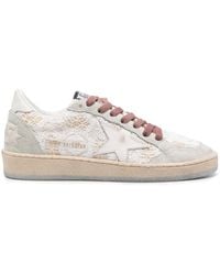 Golden Goose - Ball Star Embroidered-panels Sneakers - Lyst