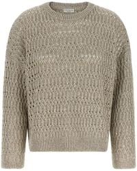 Brunello Cucinelli - Dazzling Braids Openwork Sweater - Lyst