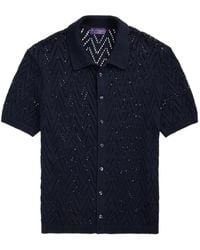 Ralph Lauren - Zigzag-Knitted Short-Sleeve Shirt - Lyst