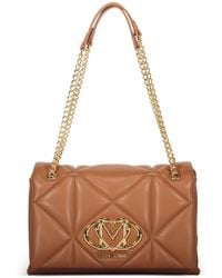 Love Moschino - Gevoerde Schoudertas Met Gesp - Lyst