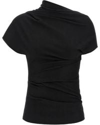 Entire studios - Flap Top Met Korte Mouwen - Lyst