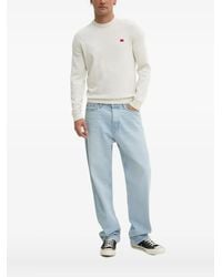HUGO - Pullover mit Logo-Patch - Lyst