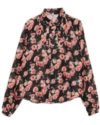R13 - Shrunken Pleated Blouse - Lyst